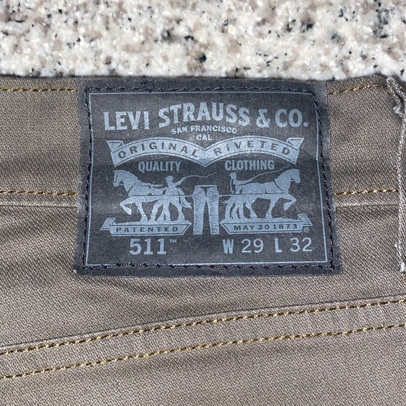Olive green Levi's men's jeans - Picture 2 of 4